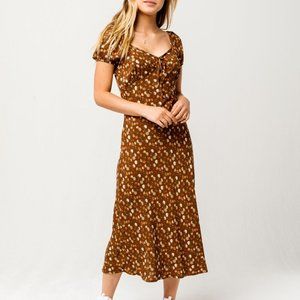 PEASANT MIDI DRESS